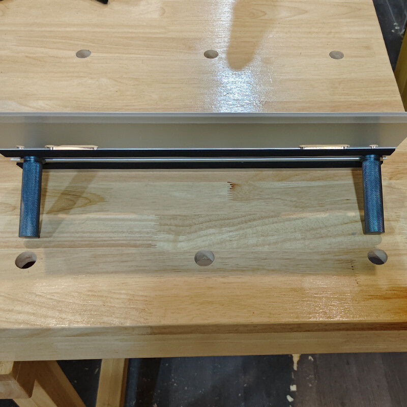 Woodworking Table with Dog Hole, Guide Rail, and Bench Clamp