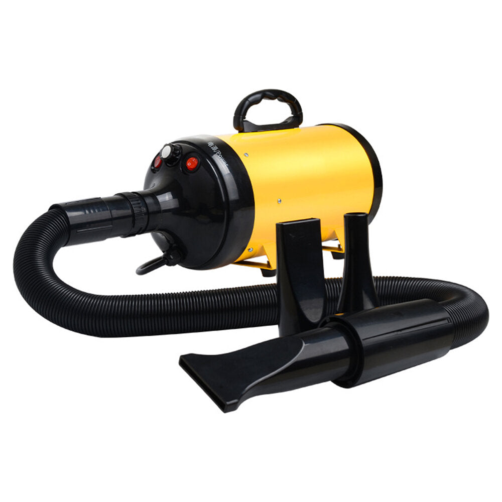 2200W Dog Hair Dryer Electric Blower Warm Wind Cat Paws Grooming Electric Machine with 3 Nozzles Adjustable Steppless