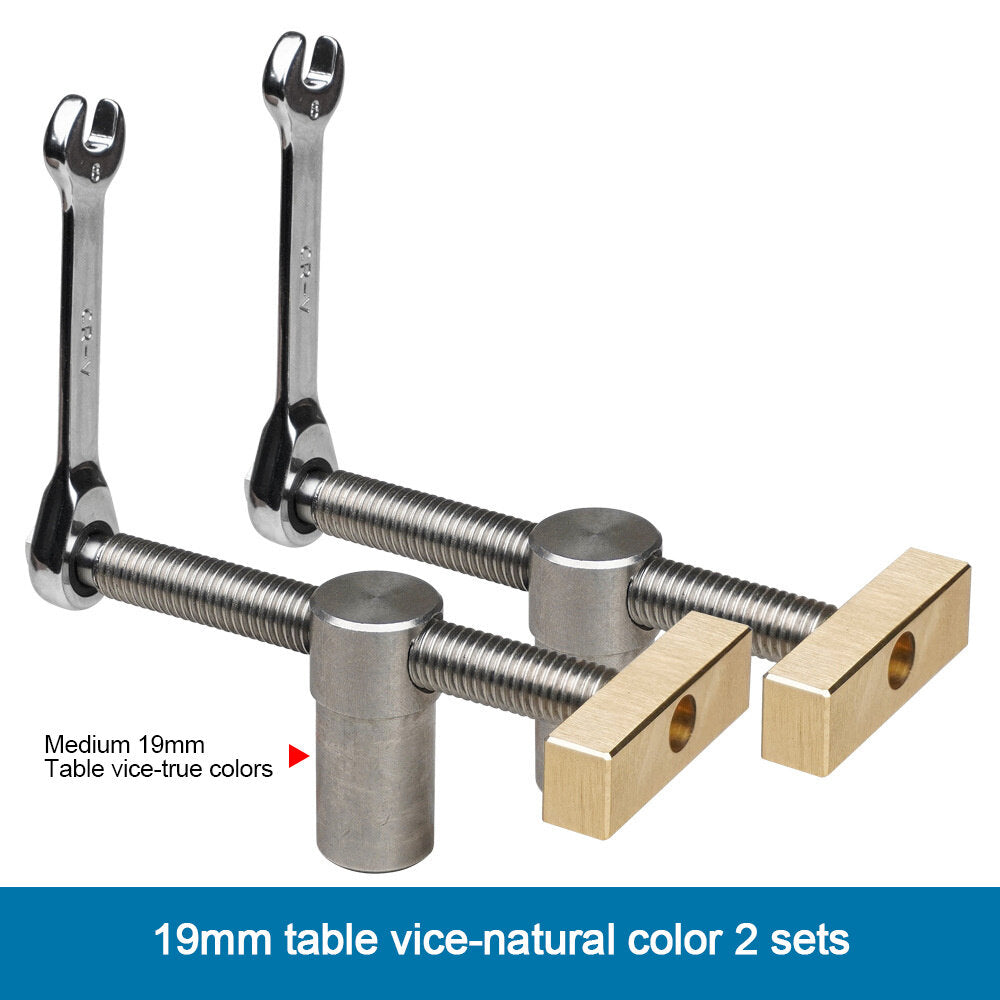 Woodworking Table Vice Clamp Set with Brass & Stainless Steel Ratchet