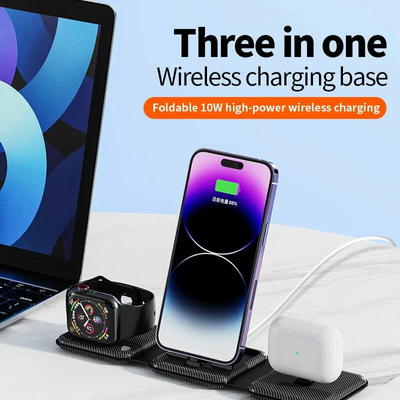 Fast Qi Wireless Charger for iPhone 13/14/Pro/Max, iWatch, AirPods