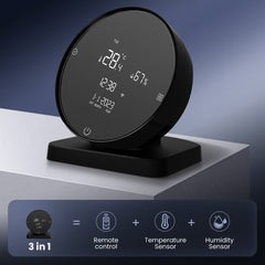 3-in-1 Tuya WiFi IR Remote Controller with Alarm Clock, Temperature & Humidity Sensor - Compatible with Alexa & Google Home