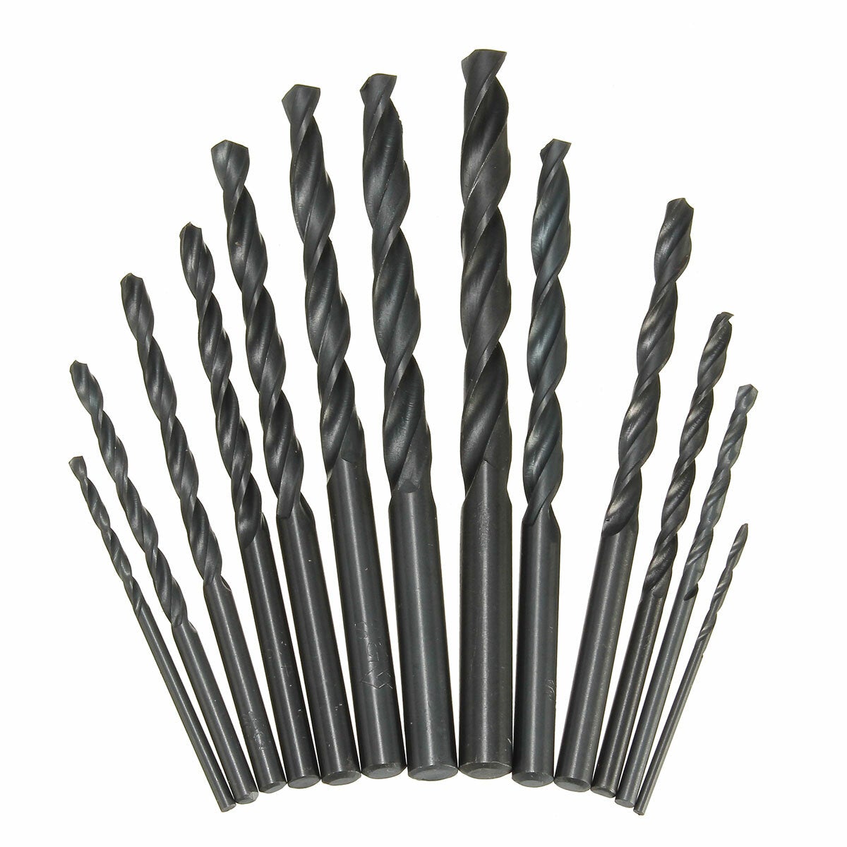 10/13/19Pcs 1-10mm High Speed Steel M35 Straight Shank Twist Drill Bits Set Quick Change Regular Drilling Tools