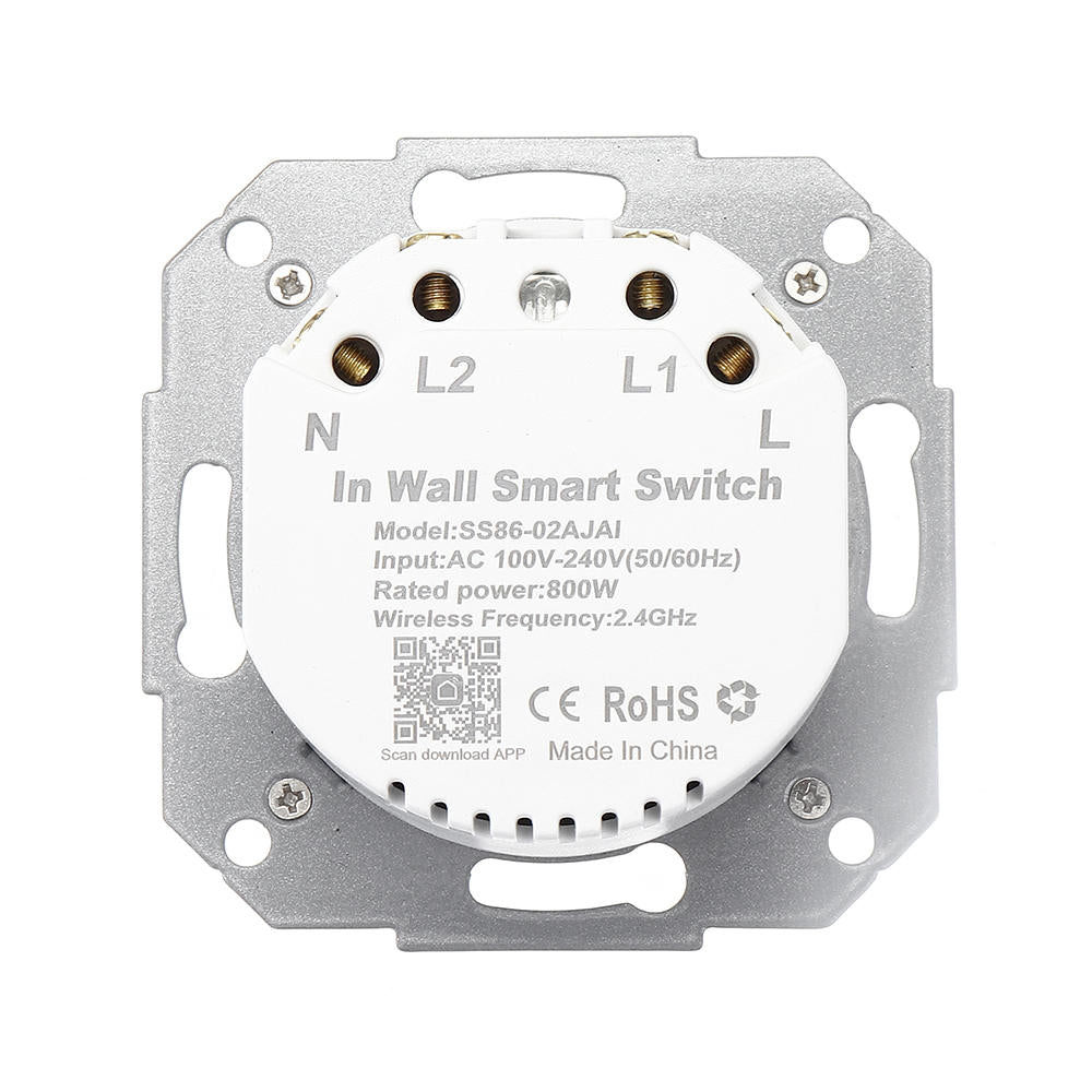 Dual WiFi Smart Light Wall Switch Socket Outlet DE EU Tuya Wireless Remote Control Work with Alexa Google Home
