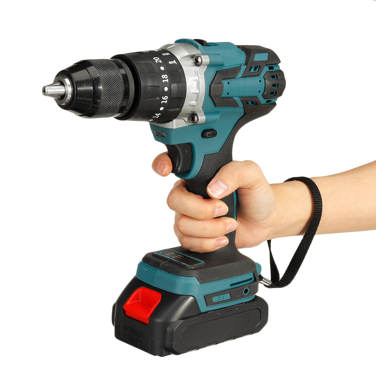 Cordless Electric Impact Drill 3 in 1 Rechargeable Drill Screwdriver 13mm Chuck