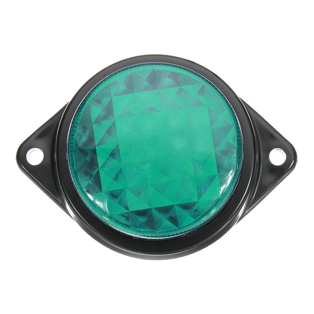 LED Light Clearance Front Rear Side Marker Indicator Lamp Round Outer Display Width Light