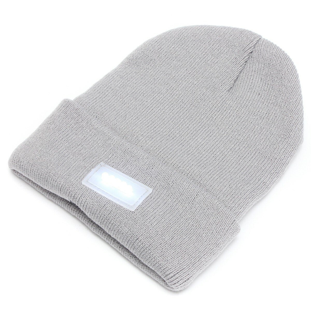 Warm Hat Multi-purpose Ultra Bright Winter Woolly Cap with 5 LED Flashlight Cycling Running Skating