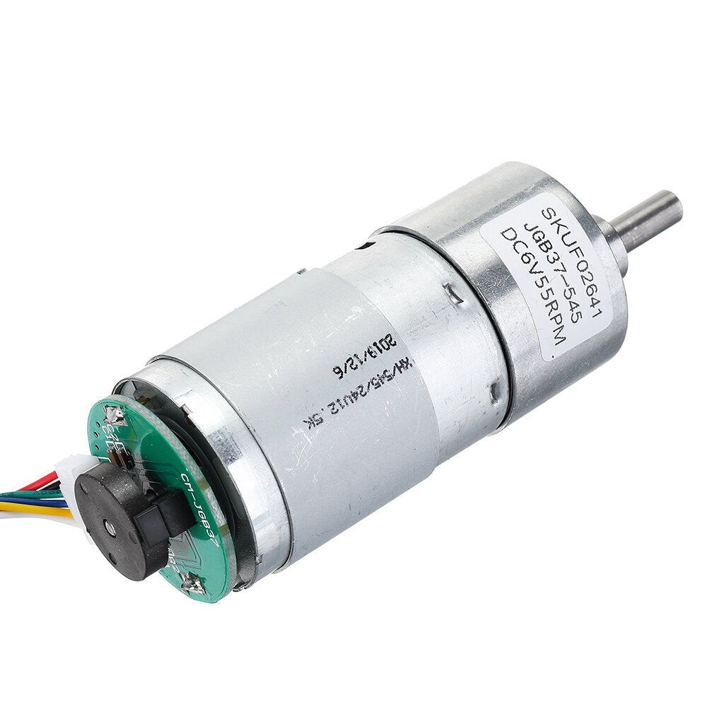 DC 6V 55RPM Gear Reducer Motor with Encoder Geared Reduction Motor