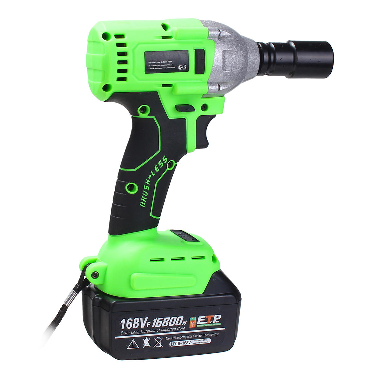 168VF 550N.m Cordless Electric Wrench One Battery One Charger