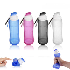 Foldable Water Bottle Silicone BPA Free Kettle Drinking Bottle Outdoor Travel Running Hiking Cycling