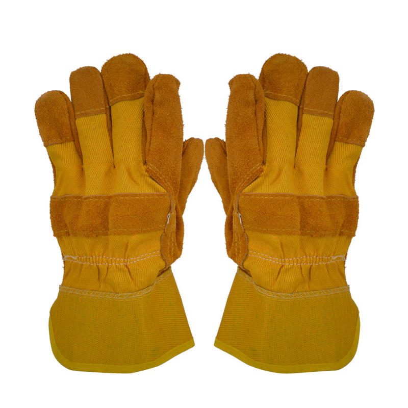 Cowhide Leather Welding Gloves Wearproof Cut-Resistant Anti-stab Security Protection Fitness