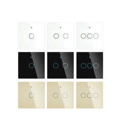EU Wall Touch 250V 50/60Hz Smart Light Switch for Neutral Wire/No Neutral Wire No Capacitor Works with Alexa Google Hub Required