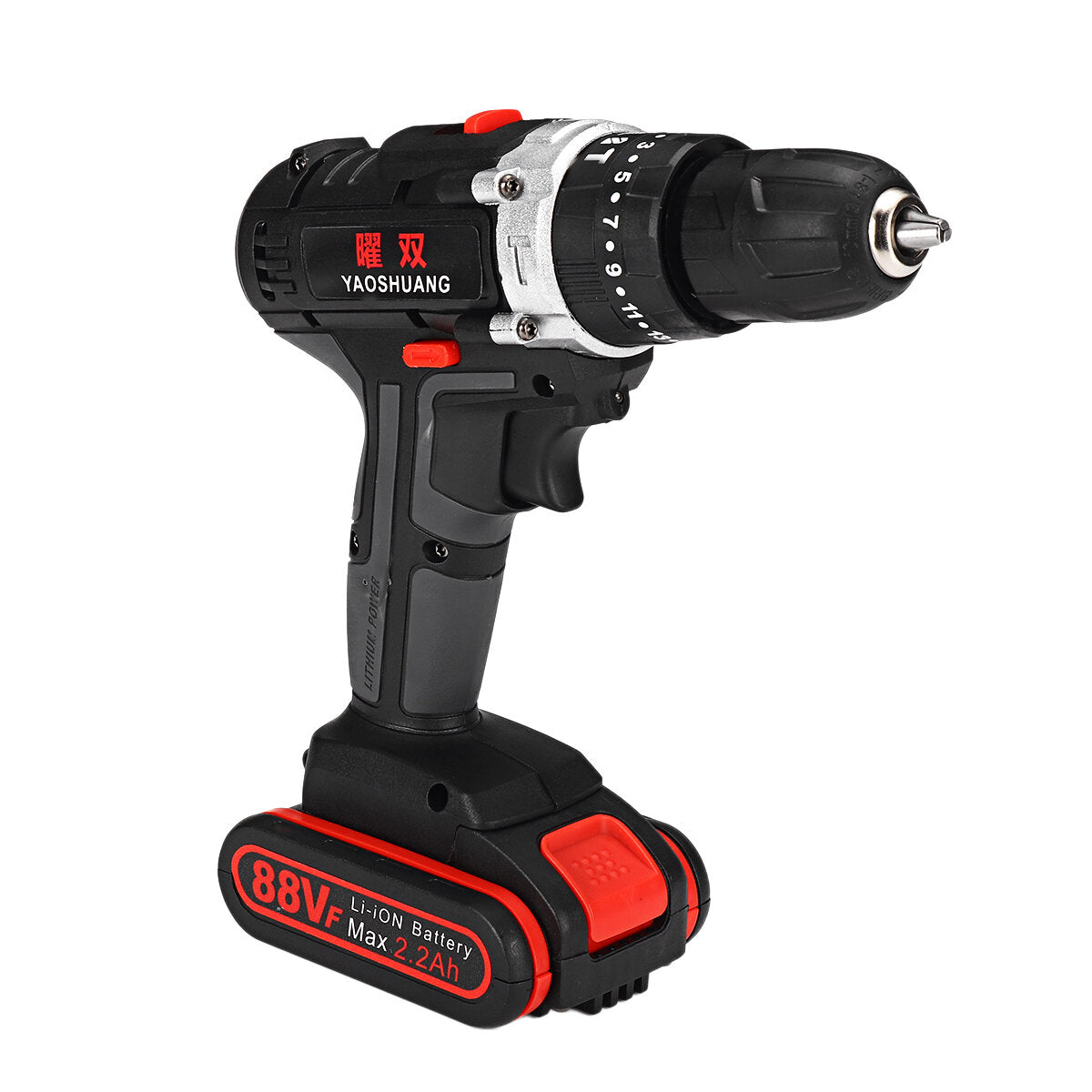 100-240V Cordless drill Double Speed Adjustment LED lighting Large Capacity Battery 50Nm 25+3 Torque Adjustment