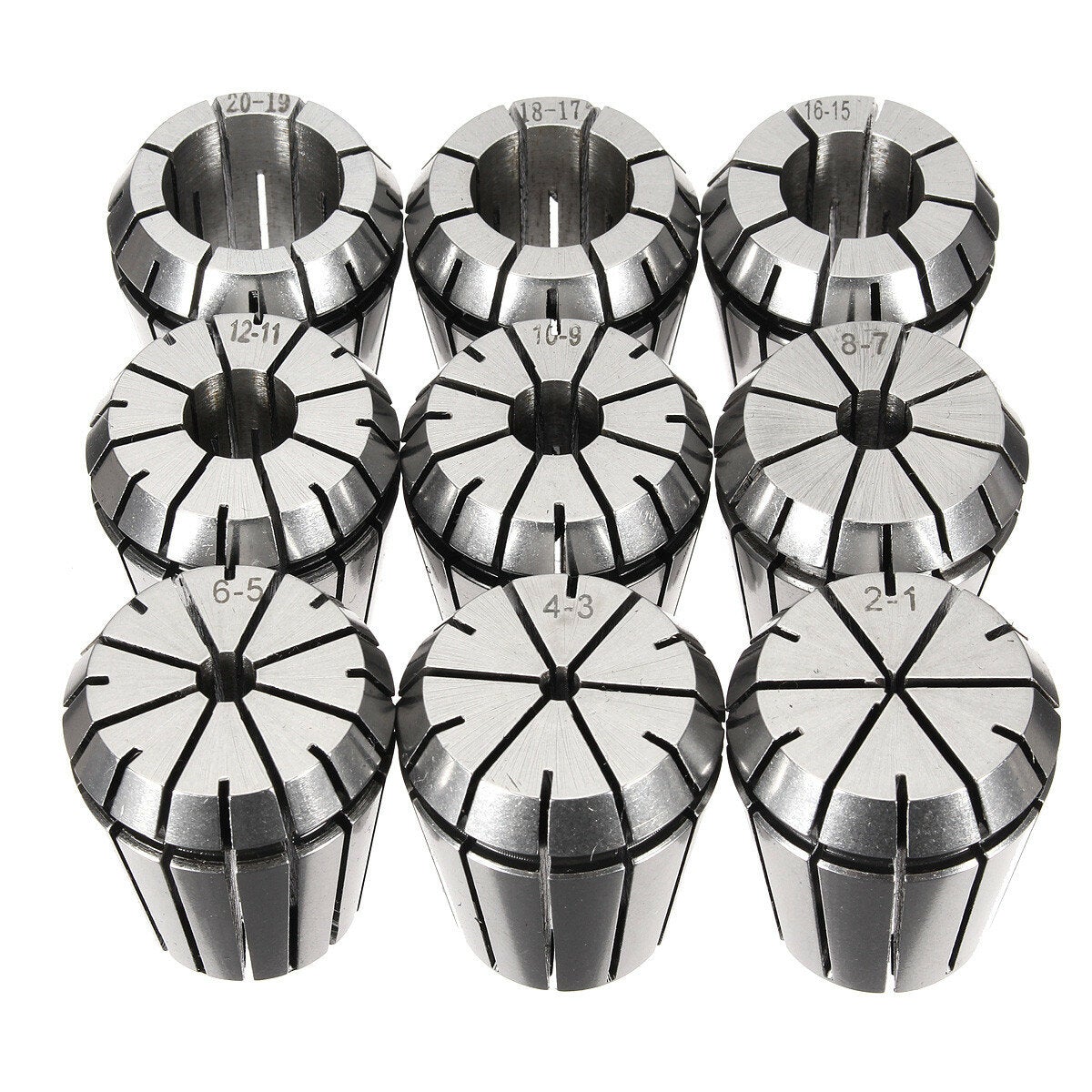 9pcs 2-20mm Precision Spring Collet for CNC Milling Lathe Tool