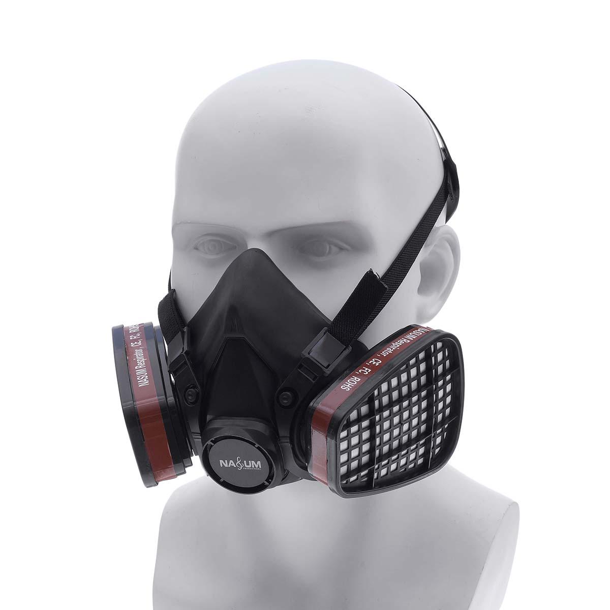 Half Face Gas Mask Respirator Painting Spraying Safety Work Filter Dust Mask