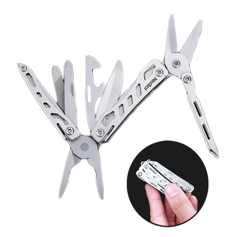 10-in-1 Mini Multi Functional Plier Folding EDC Hand Tool Set of Tools Knife Screwdriver for Outdoor