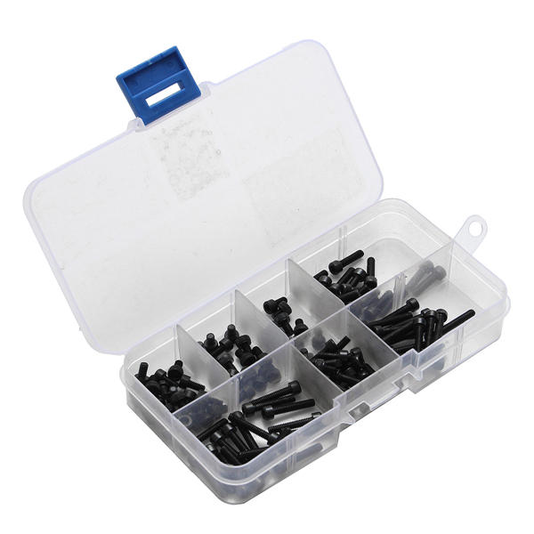 M3CH5 M3 Carbon Steel Allen Bolt 4-25mm Hex Socket Cap Screw Metric Assortment Kit 125pcs