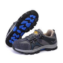 Men's Safety Shoes Steel Toe Work Sneakers Slip Resistant Breathable Hiking Climbing Running Shoes