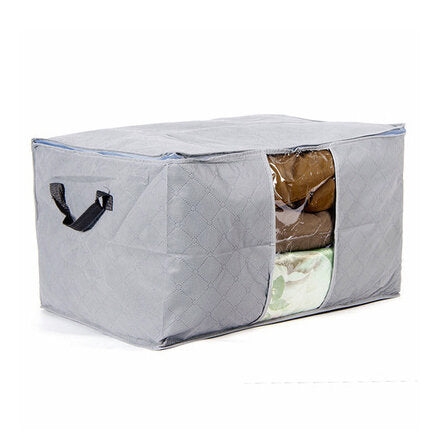 High Capacity Clothes Quilts Storage Bags Folding Organizer Bags Bamboo Portable Storage Container