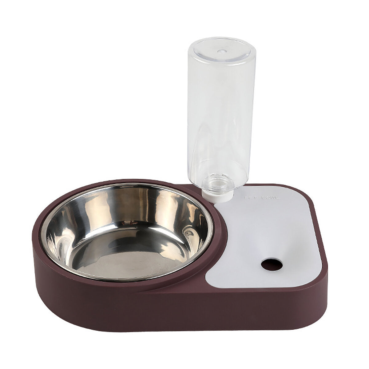 Automatic Water Food Feeder Cat Food Bowl 500ML Water Refill Bottle Pet Dog Anti Vomiting Cat Dish