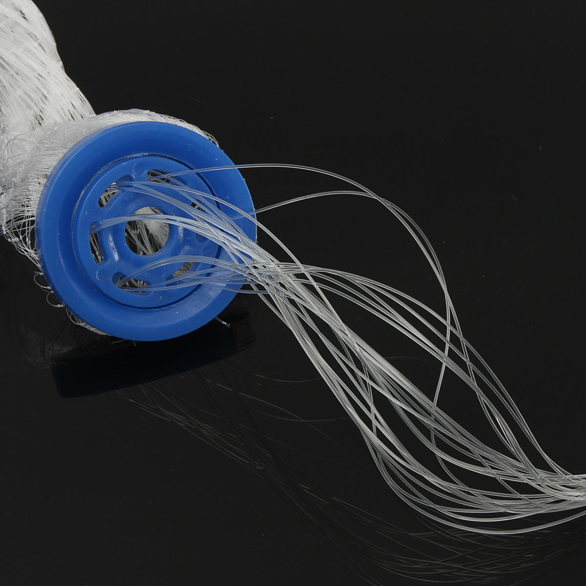 12 X24FT Fishing Net Nylon Mono Mesh Easy Throw Hand Casting 7.2m Sinkers