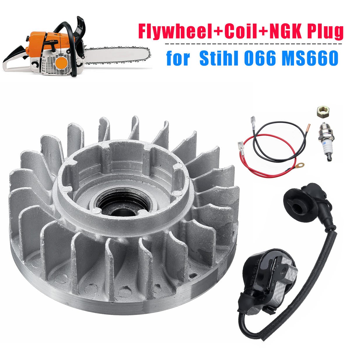 Replacement Flywheel Coil NGK Plug for Stihl Electric Chainsaw 066 MS660