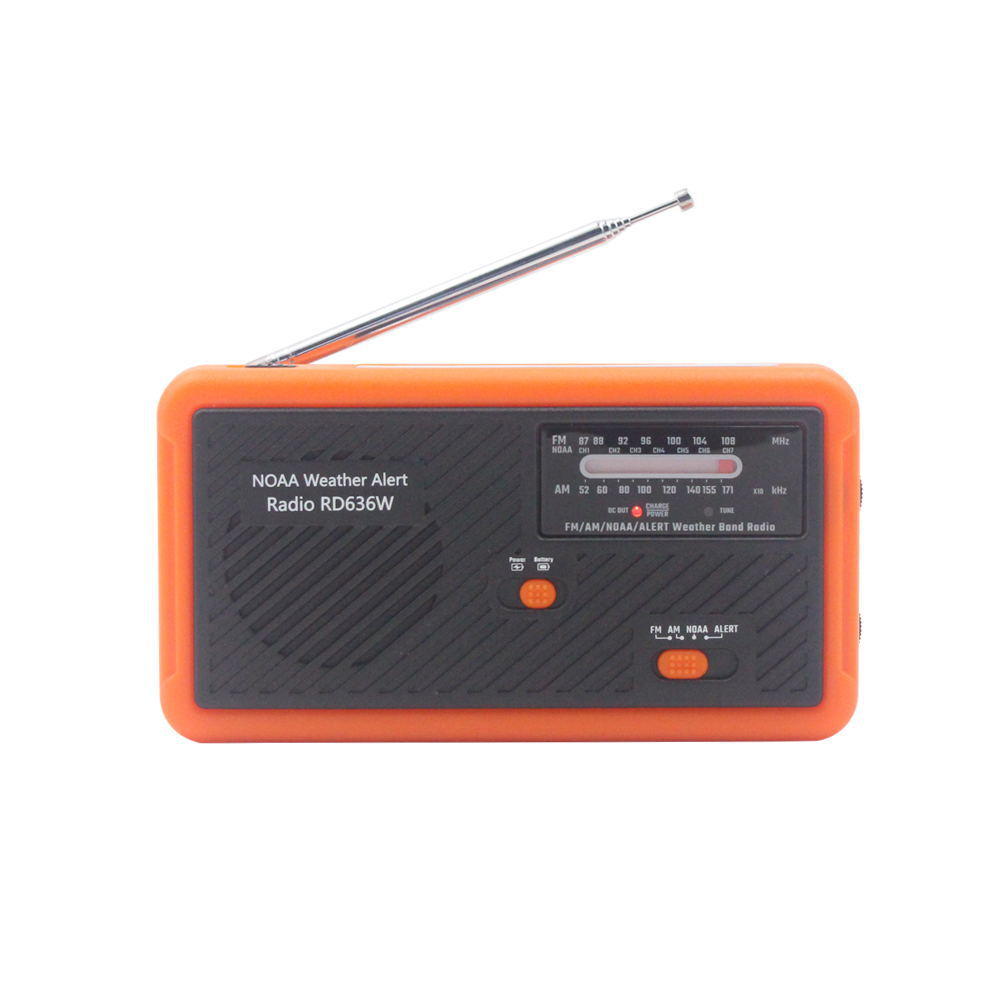 AM FM Radio NOAA Solar Power Crank Generation Outdoor Weather Forecast Mobile Phone Charging