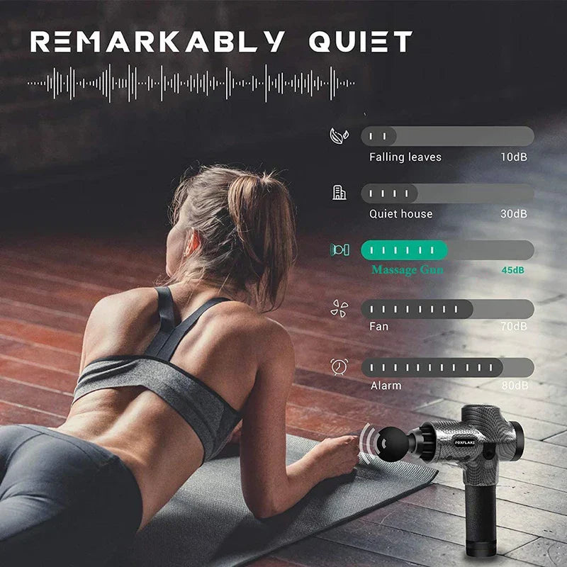 Electric Massage Gun for Muscle Relaxation, High Frequency Body Massager with Portable Bag for Fitness