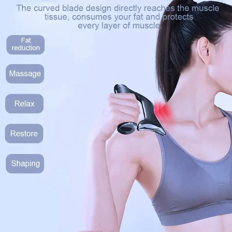 Electric NMES Scraping Fascia Micro-current Massage for Muscle Relaxation and Pain Rehabilitation