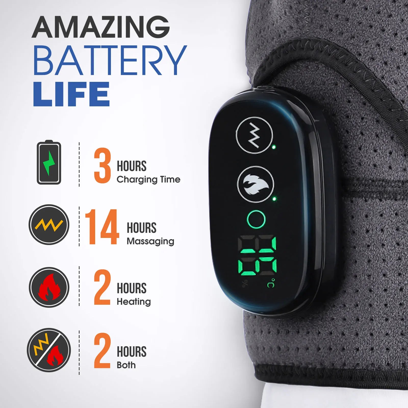 Electric Shoulder Massager Belt with Vibration & Heating, Muscle Relaxer and Warmer Pads