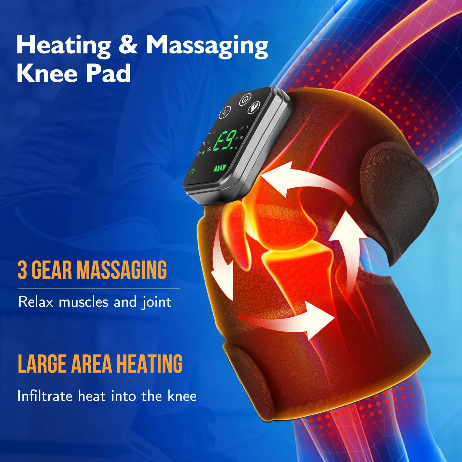 Electric Shoulder Massager Belt with Vibration & Heating, Muscle Relaxer and Warmer Pads