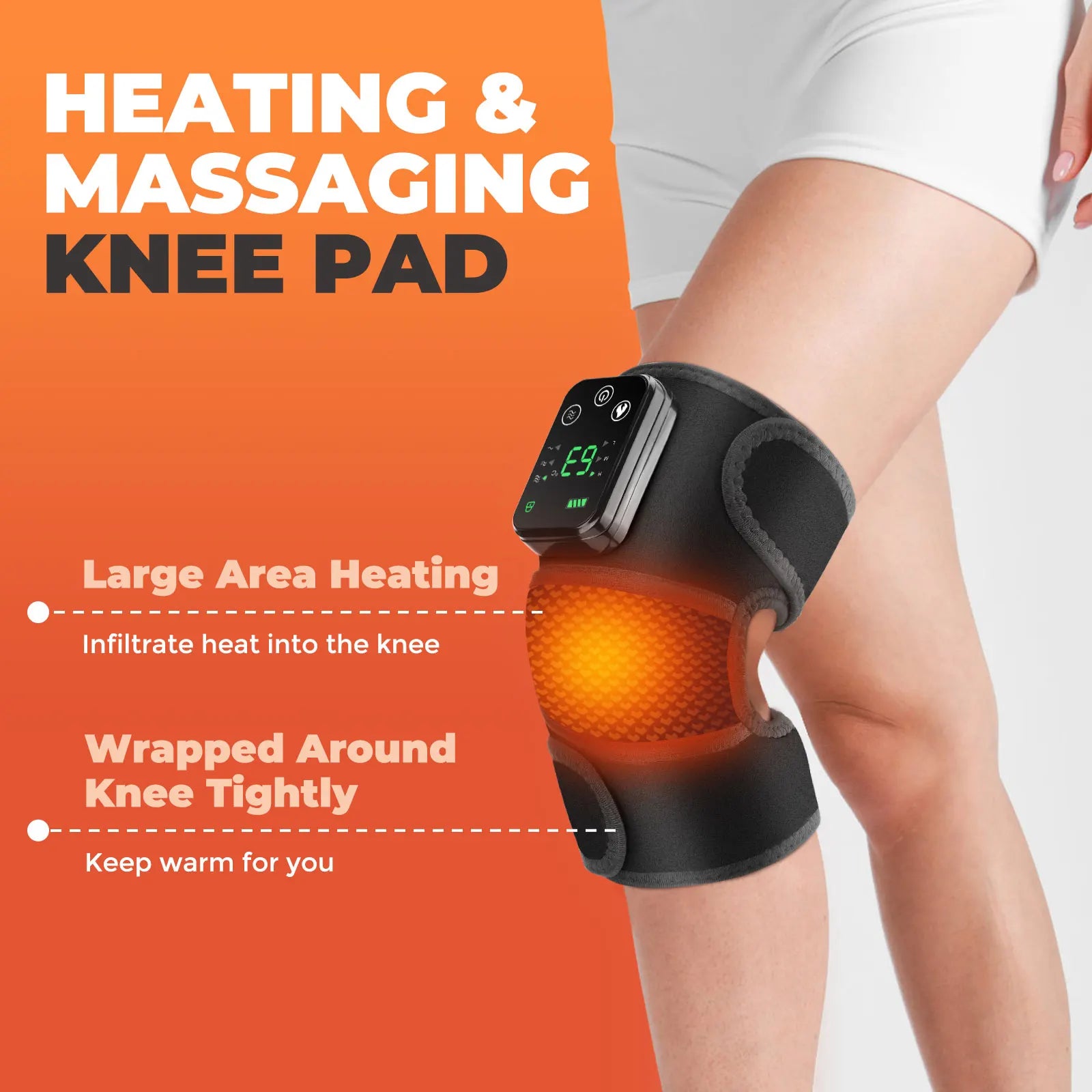 Electric Shoulder Massager with Heat and Vibration, Knee Elbow Brace for Discomfort Relief