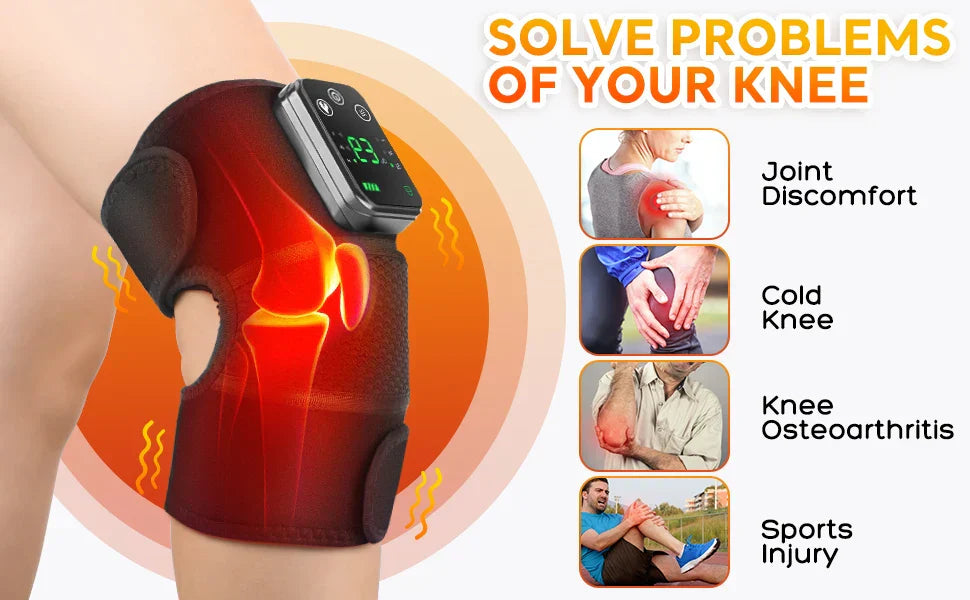 Electric Shoulder Massager with Heat and Vibration, Knee Elbow Brace for Discomfort Relief