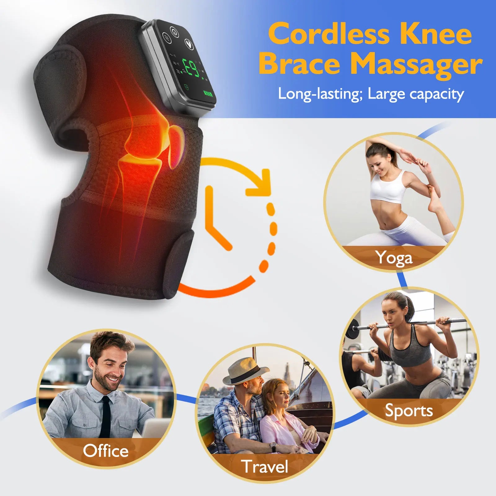 Electric Shoulder Massager with Heat, Vibration, Steam for Arthritis and Muscle Relaxation