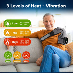 Electric Shoulder Massager with Heat, Vibration, Steam for Arthritis and Muscle Relaxation
