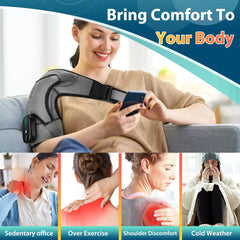 Electric Shoulder Massager with Heat, Vibration, Steam for Arthritis and Muscle Relaxation