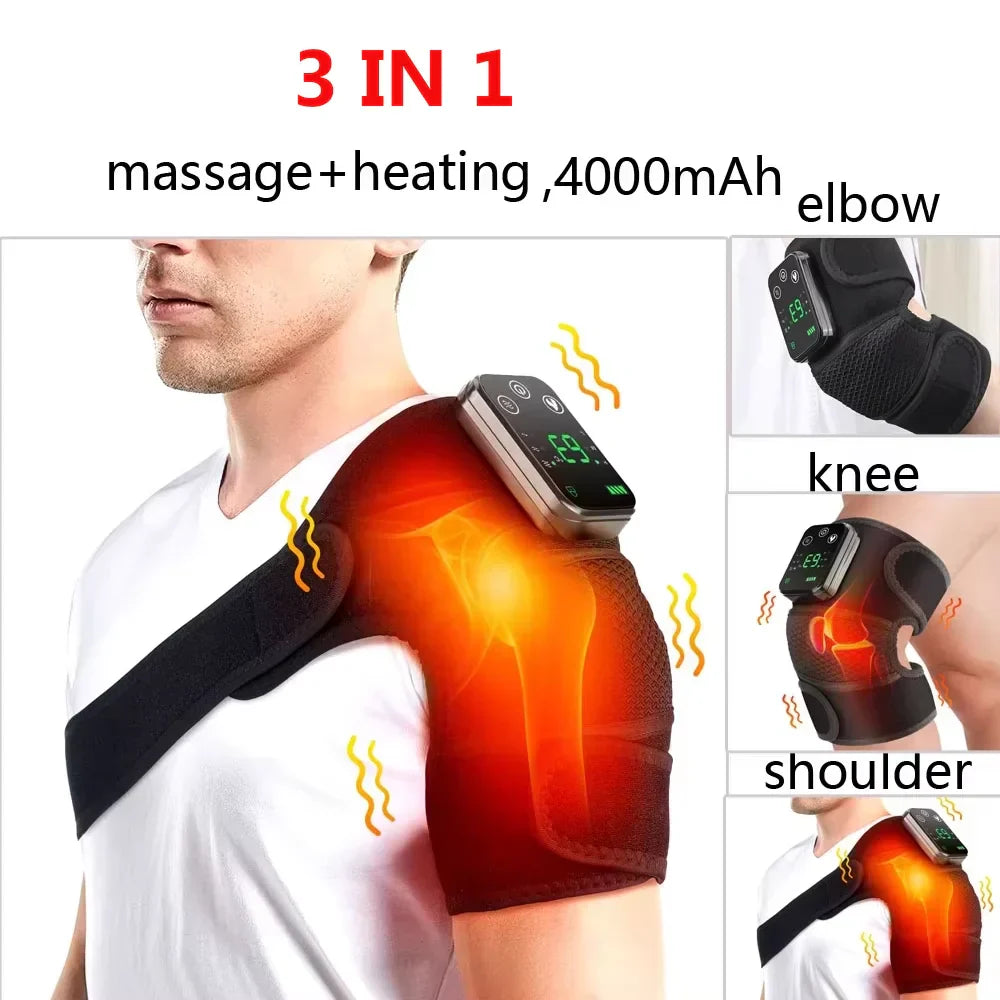 Electric Shoulder Massager with Heat, Vibration, Steam for Arthritis and Muscle Relaxation