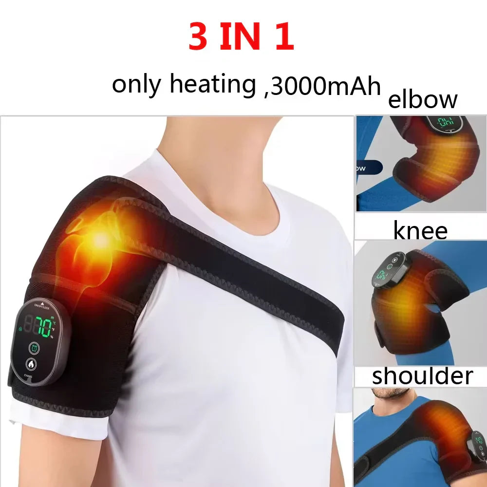 Electric Shoulder Massager with Heat, Vibration, Steam for Arthritis and Muscle Relaxation