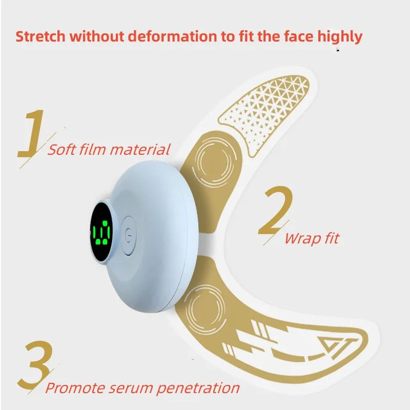 EMS Eye Mask Patch, Facial Massager for Lifting, Fatigue Relief, and Reducing Dark Circles & Eye Bags