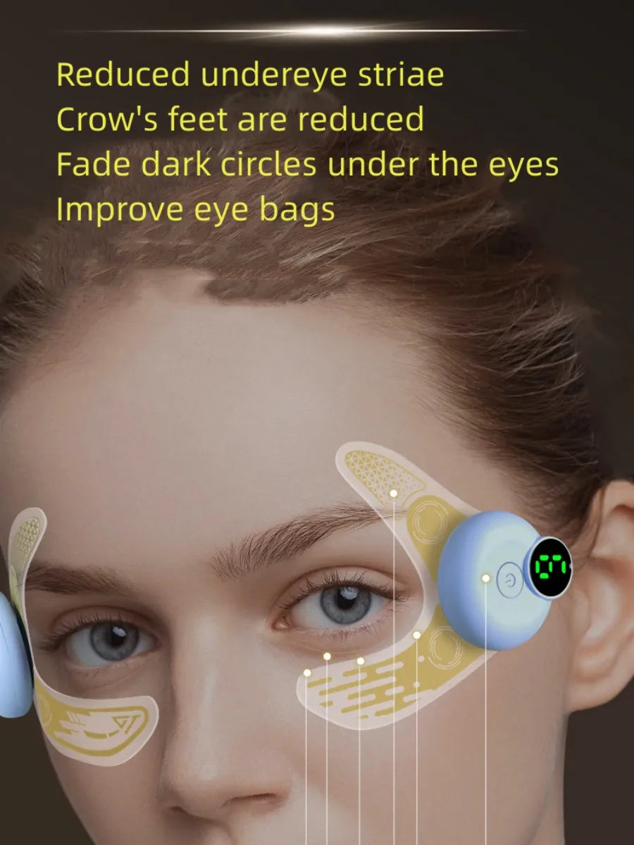 EMS Eye Mask Patch, Facial Massager for Lifting, Fatigue Relief, and Reducing Dark Circles & Eye Bags