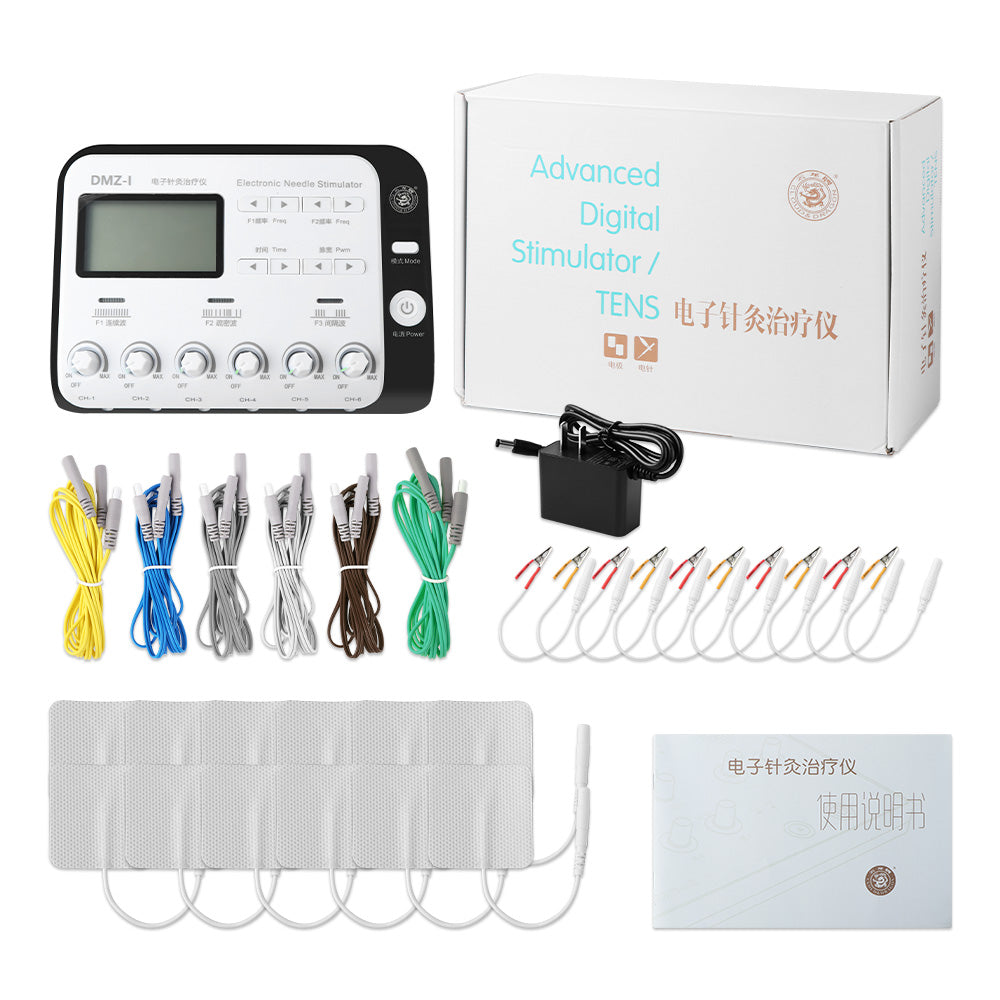EMS Tens Massager, 6-Output Electroacupuncture Machine for Body and Back Massage