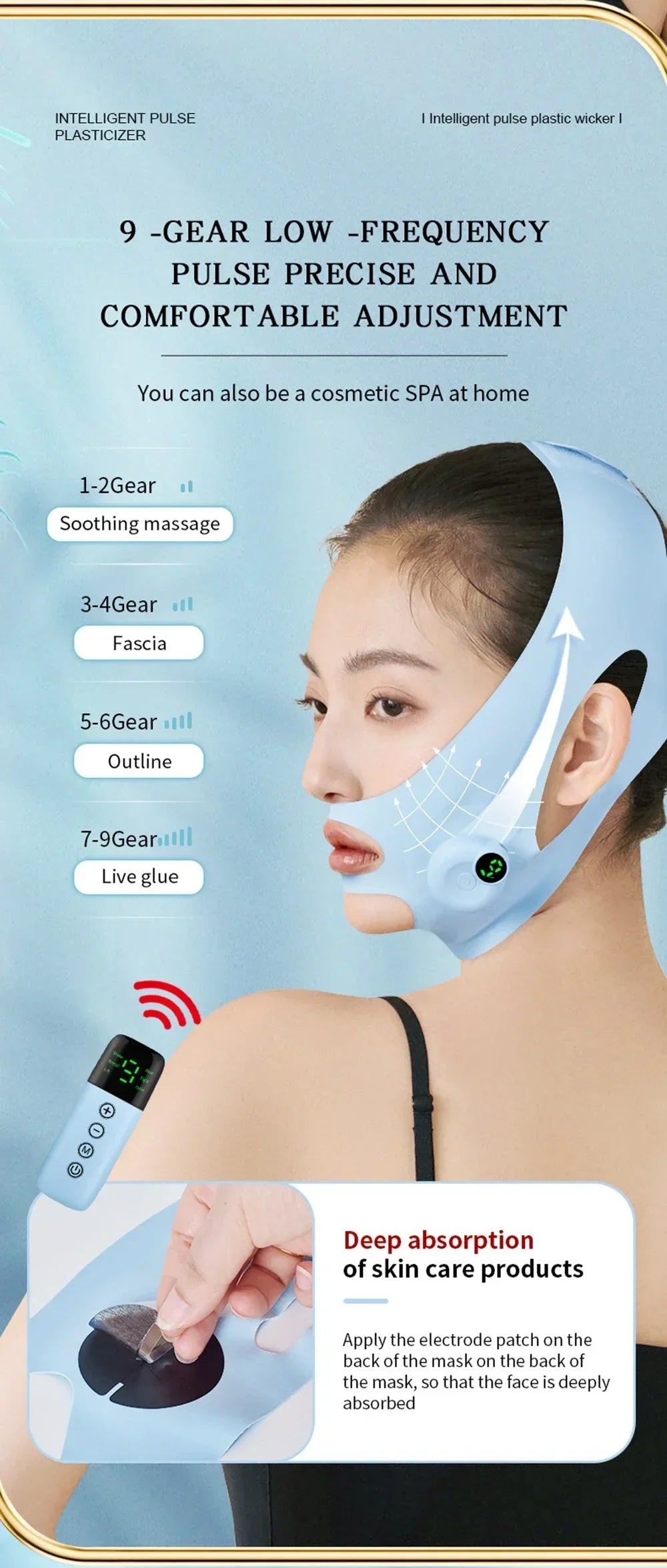 EMS V Line Face Lift Belt, Slimming Facial Shaper, Double Chin Remover, Skin Care Beauty Device