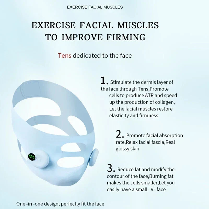 EMS V Line Face Lift Belt, Slimming Facial Shaper, Double Chin Remover, Skin Care Beauty Device