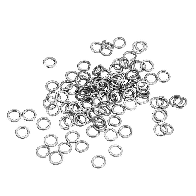 100Pcs M4 304 Stainless Steel Split Lock Washers Spring Washers