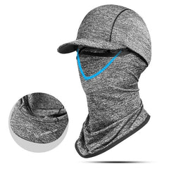 Multi-functional Ice Silk Sun Protection Neck Protector Face Mask Hat Windproof Anti-Fog Saliva Dustproof Cycling Scarf  Cap