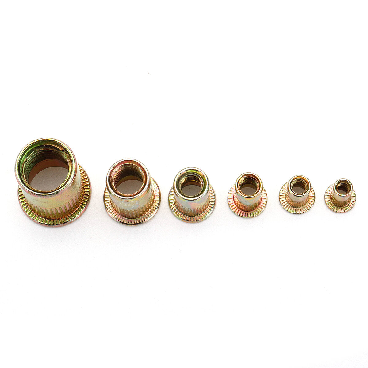 165PCS M3 M4 M5 M6 M8 M10 M12 Mixed Zinc Plated Carbon Steel Rivet Nut Insert Nuts Assortment Kit