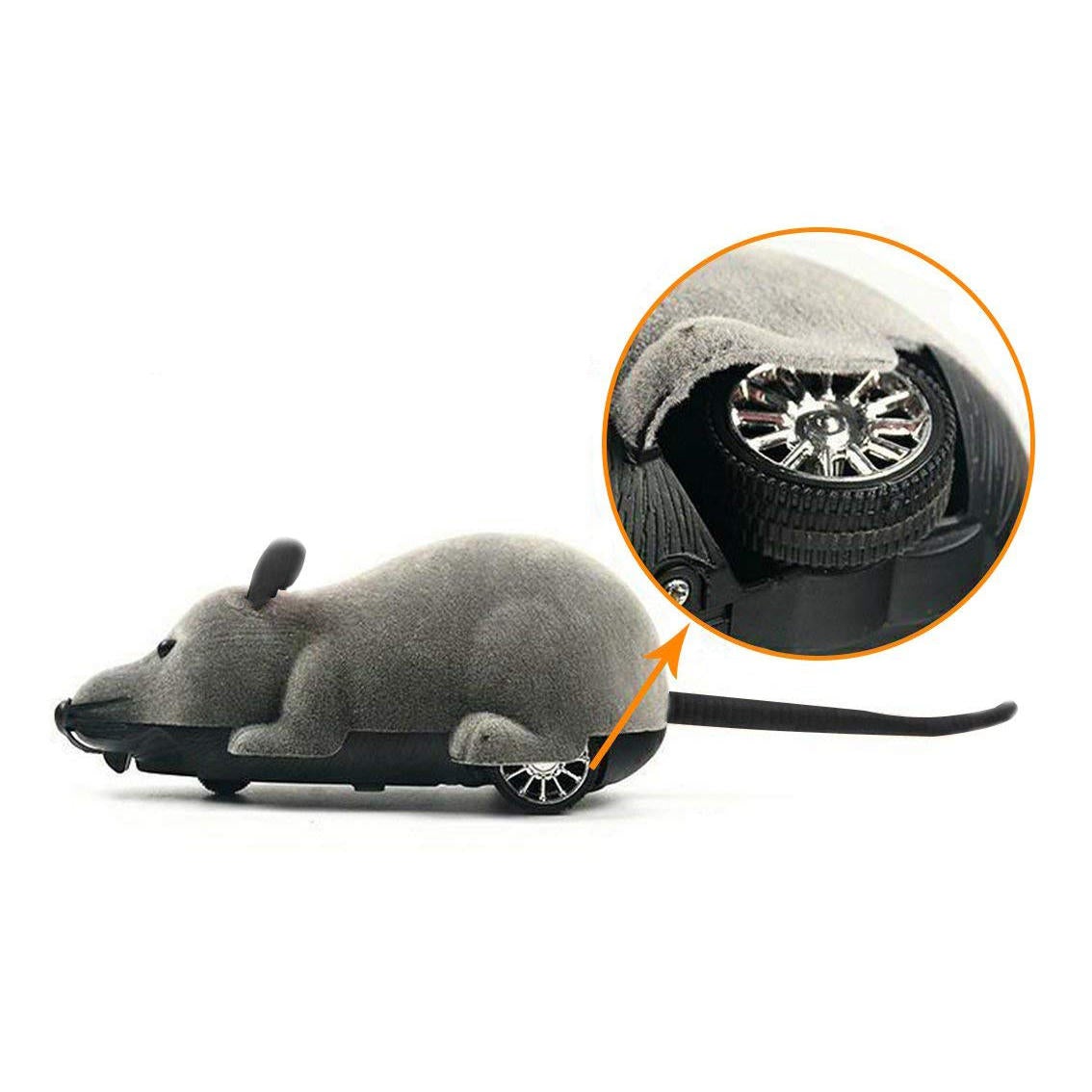 Creative Pet toxic Remote Control Mouse Pet Cat Dog Toy Lifelike Funny Flocking Rat Toy