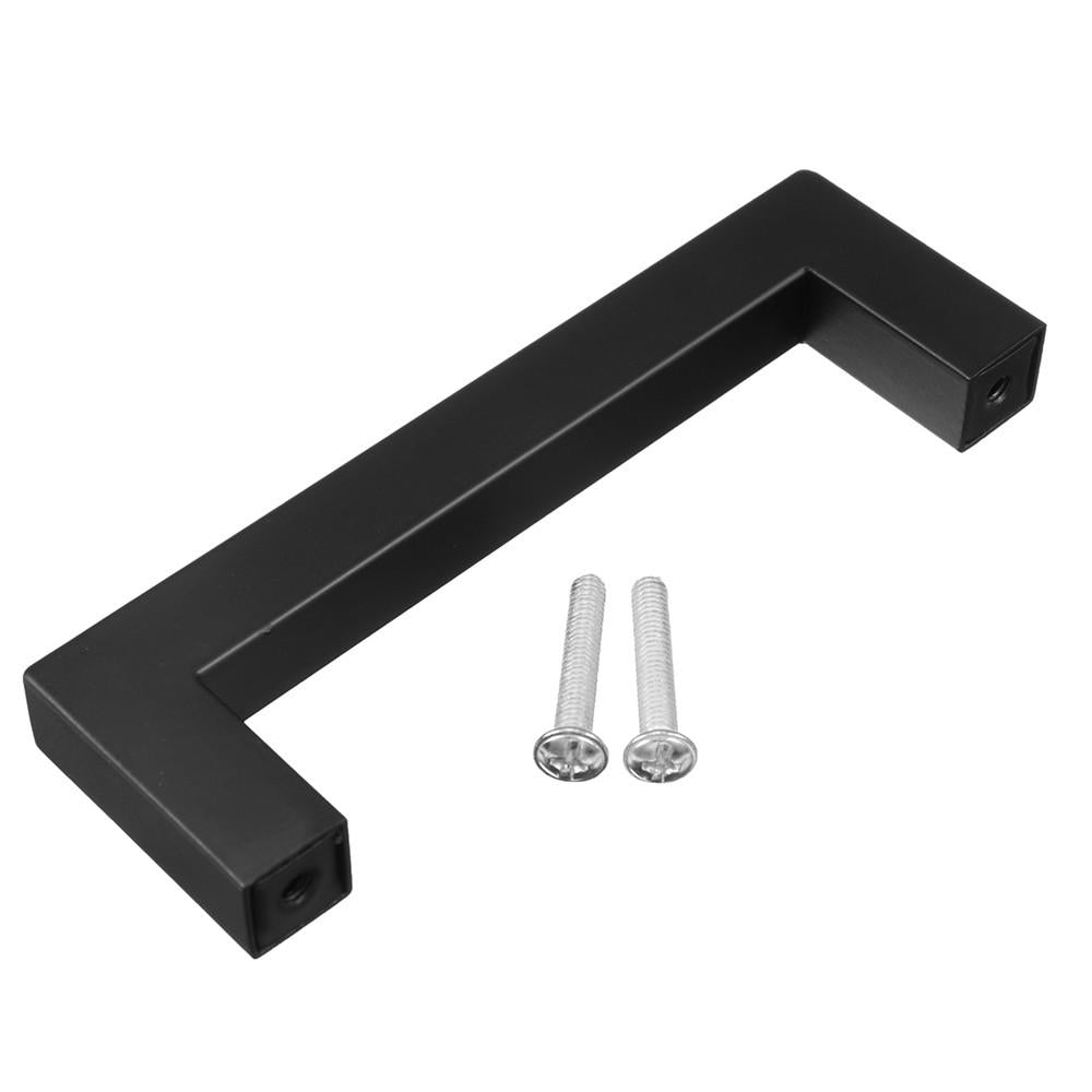 12x12mm Black Hollow Square Stainless Steel Door Handles Drawer Pull For Cupboard Cabinet