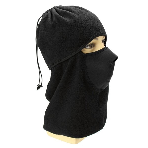 Unisex Fleece Neck Warmer Scarves Snood Face Mask Ski Hat Cap