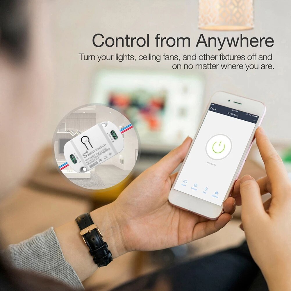 APP WIFI Smart Voice Switch Wireless Remote Control Automation Controller Compatible with Alexa Google Smart Home