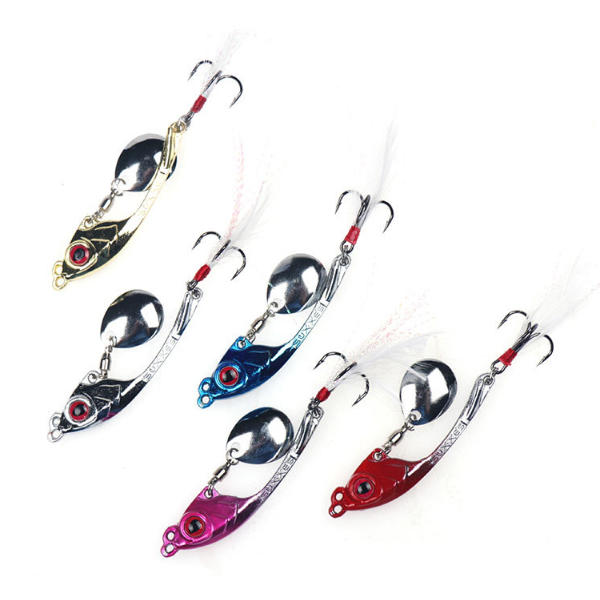 1 pc Sequins Zinc Alloy 11g Fishing Lure Hard Bait Artificial Fishing Hooks